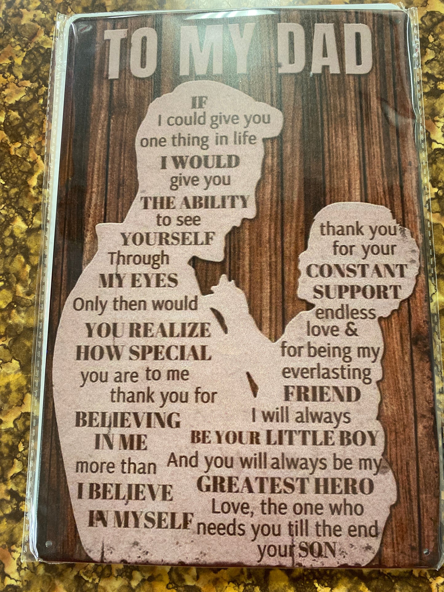 TO MY DAD METAL TIN SIGN