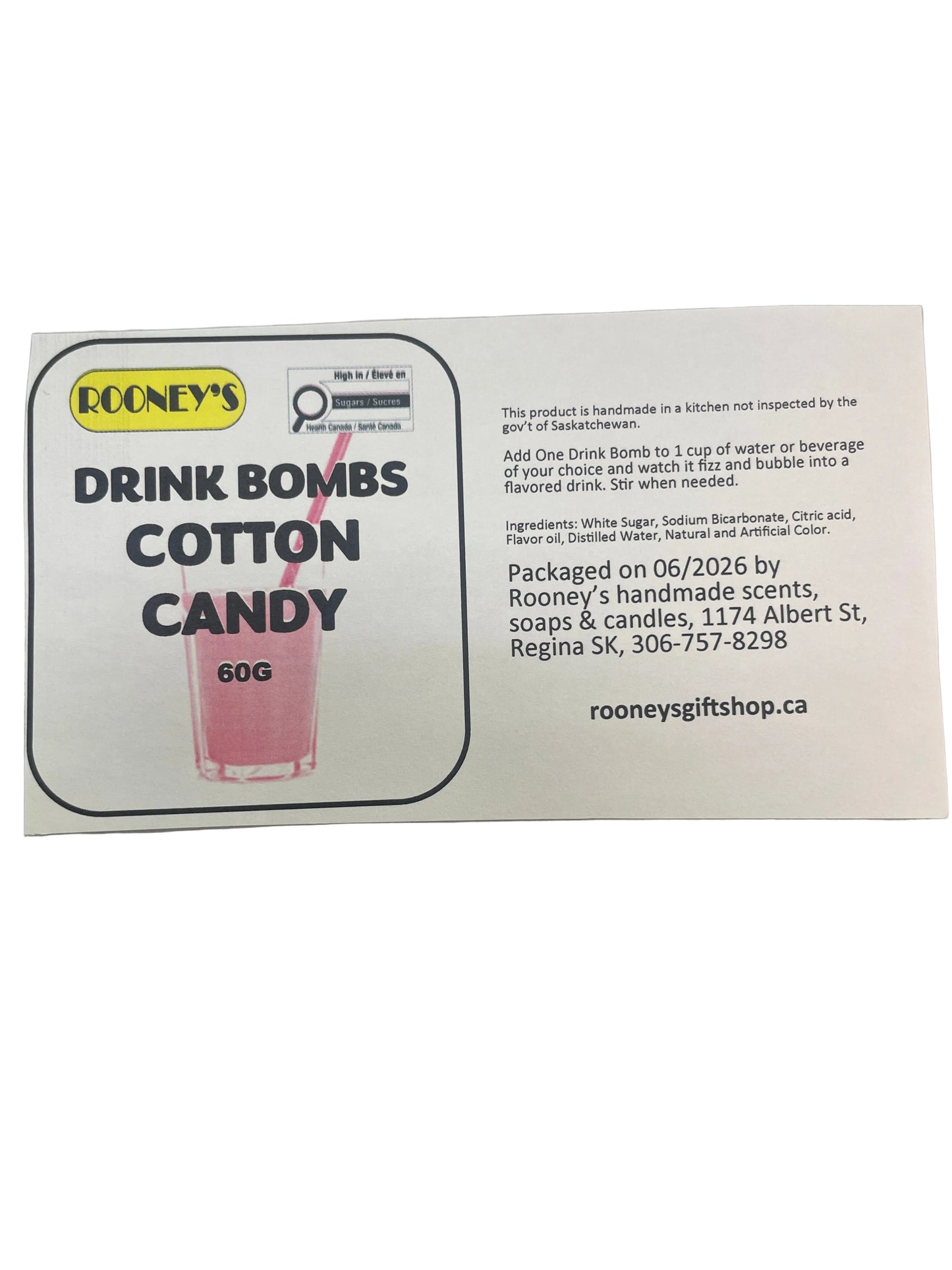 DRINK BOMBS COTTON CANDY 2 PACK