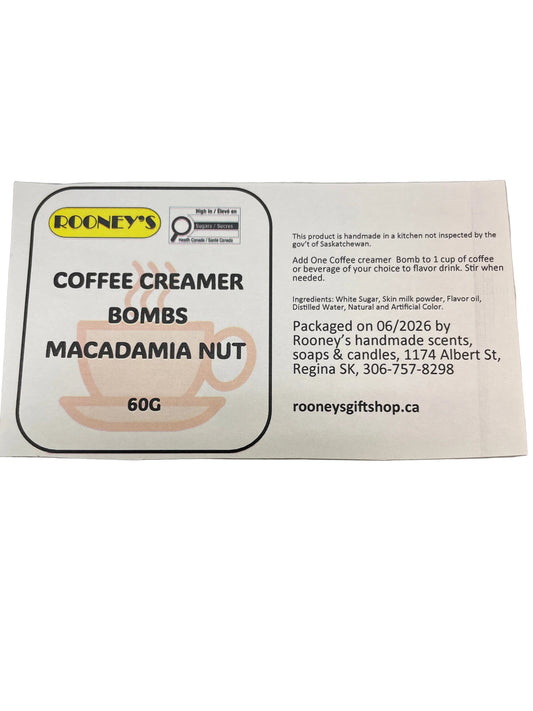COFFEE CREAMER BOMBS MACADAMIA NUT 2 PACK