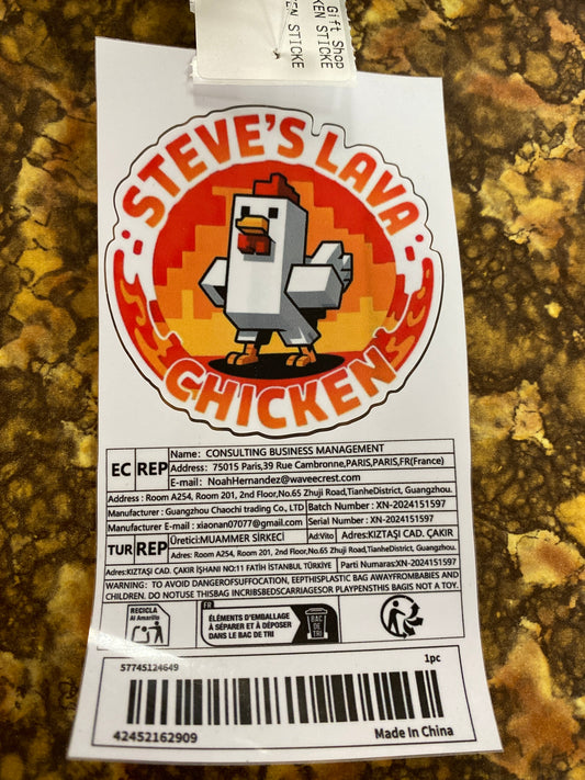 STEVES LAVA CHICKEN STICKER VINYL