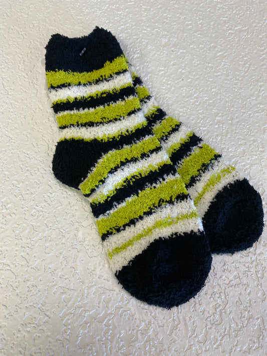 FLEECE SOCKS BLACK GREEN