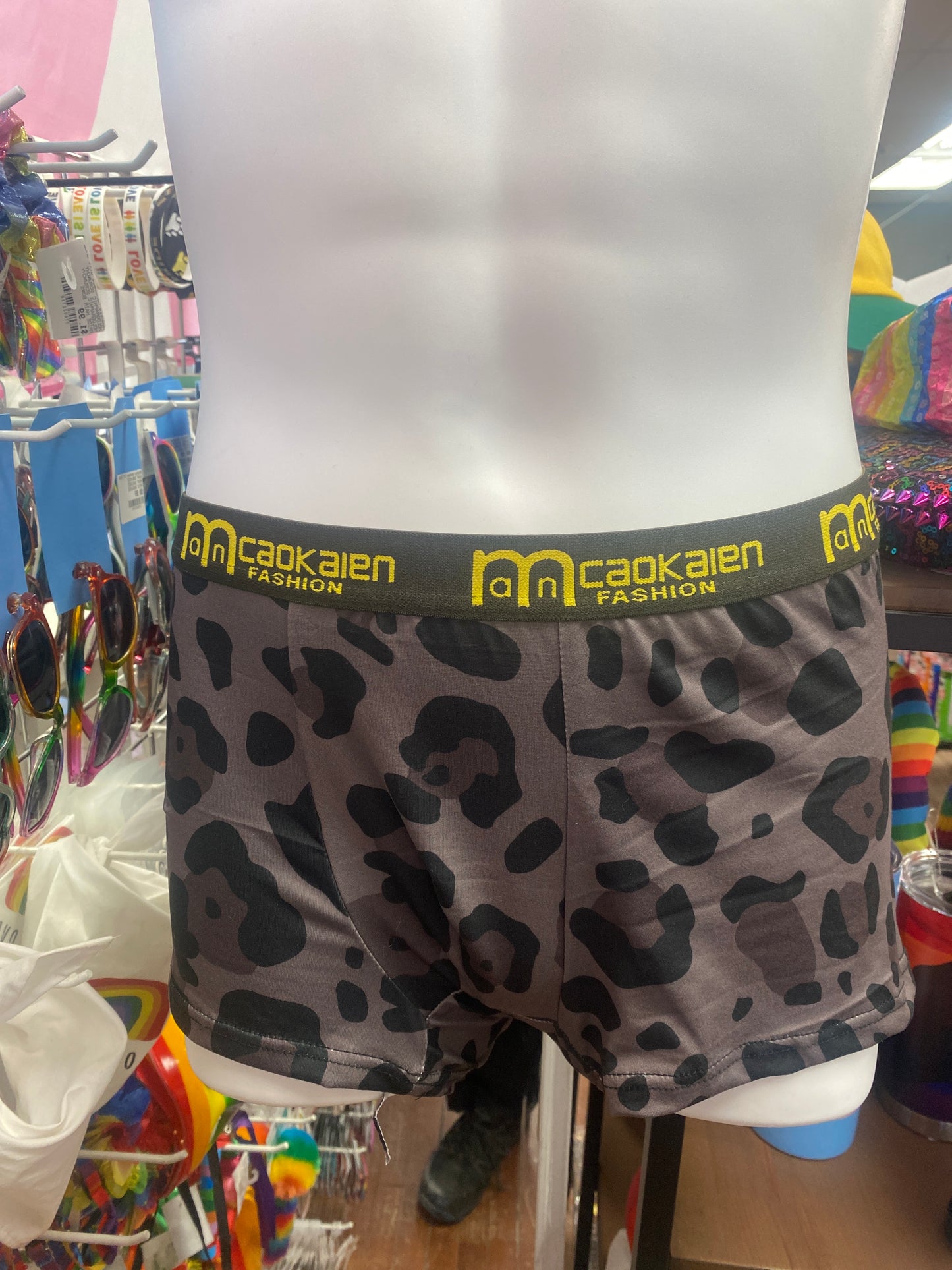 PRINTED FASHION CHOCOLATE LEPORD PRINT UNDERWEAR MENS