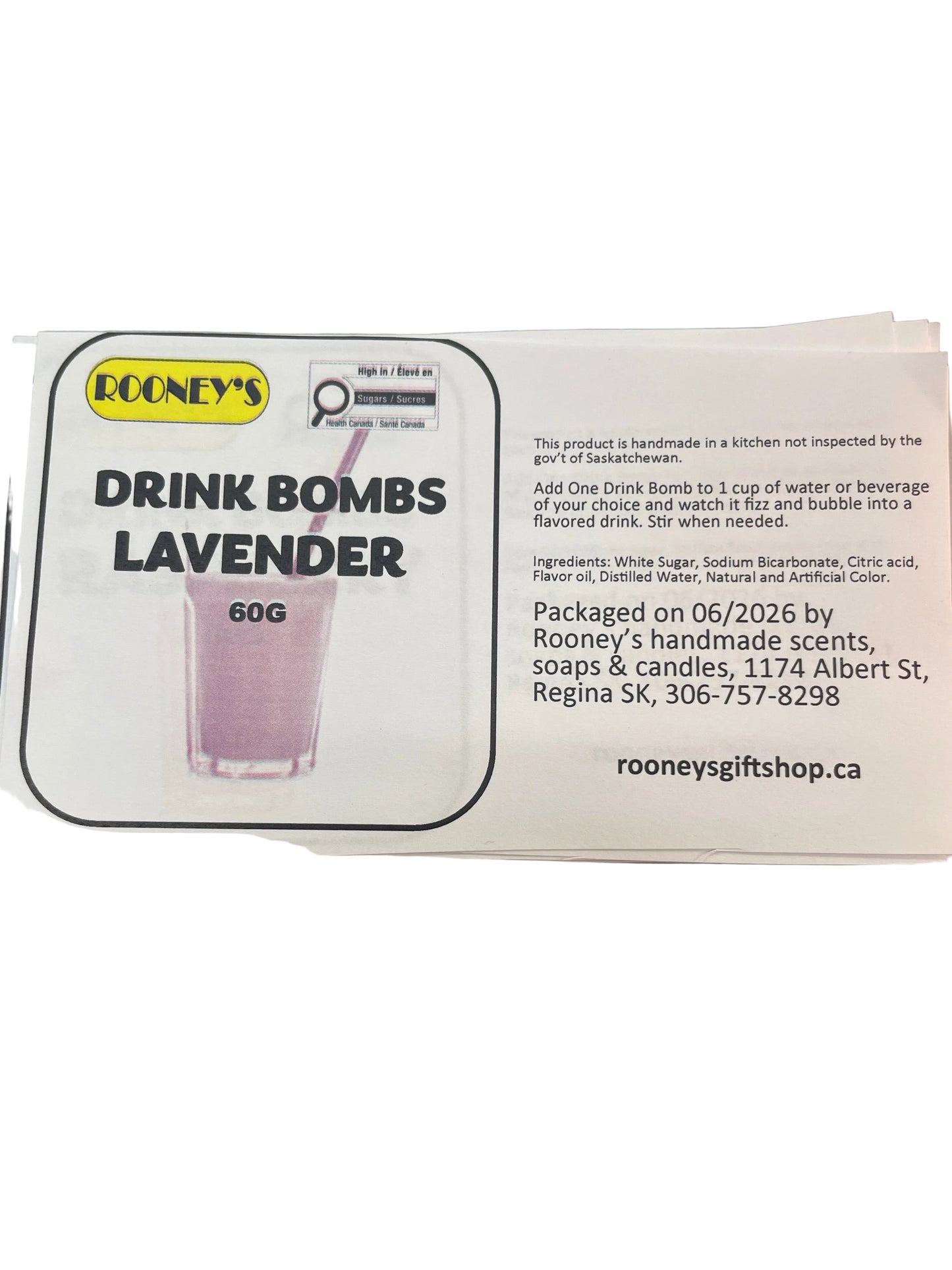 DRINK BOMBS LAVENDER 2 PACK