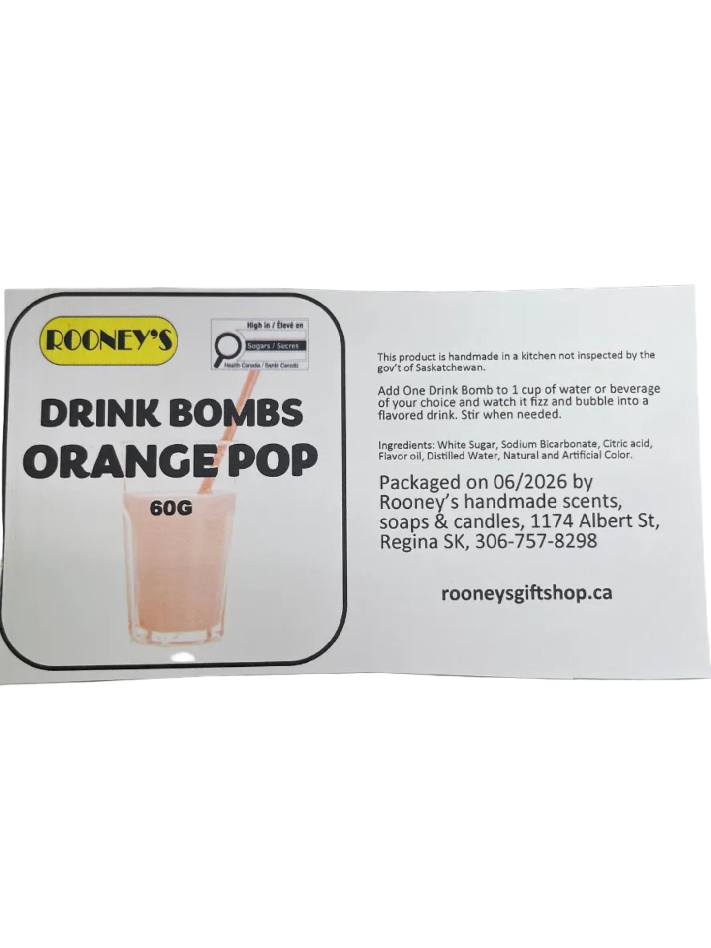 DRINK BOMBS ORANGE POP 2 PACK