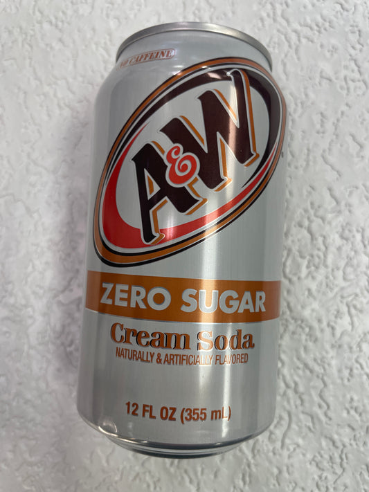 A&W CREAM SODA ZERO SINGLE CAN