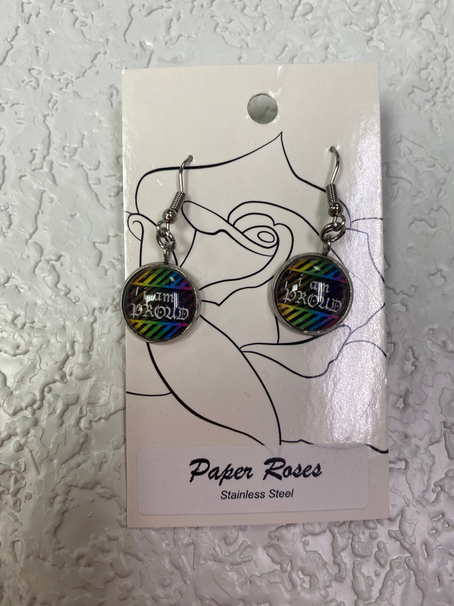 I AM PROUD PRIDE EARRINGS