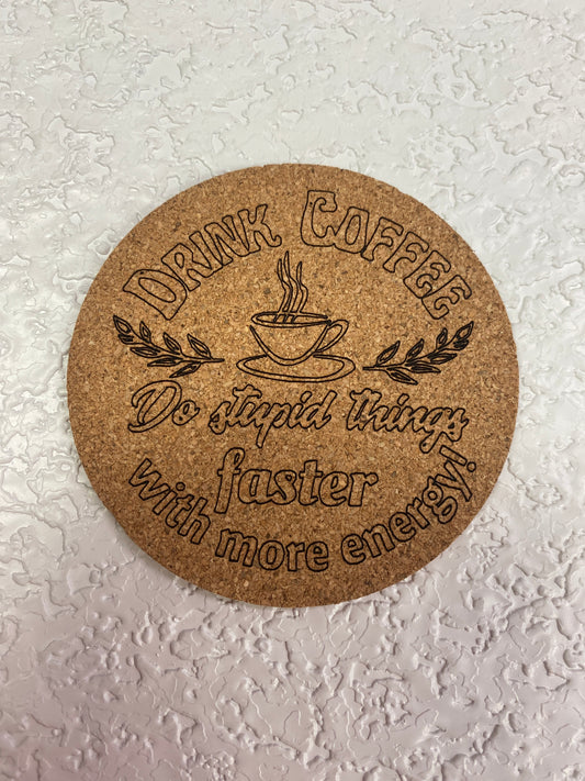 CORK LASER ENGRAVED COASTER