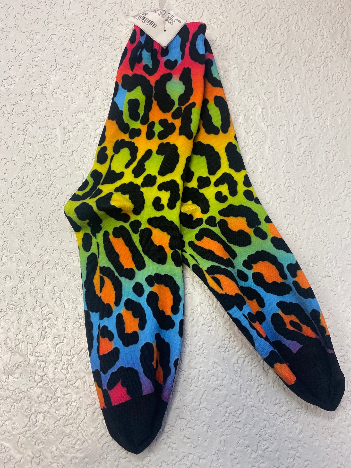 NEON RAINBOW LEOP SOCKS