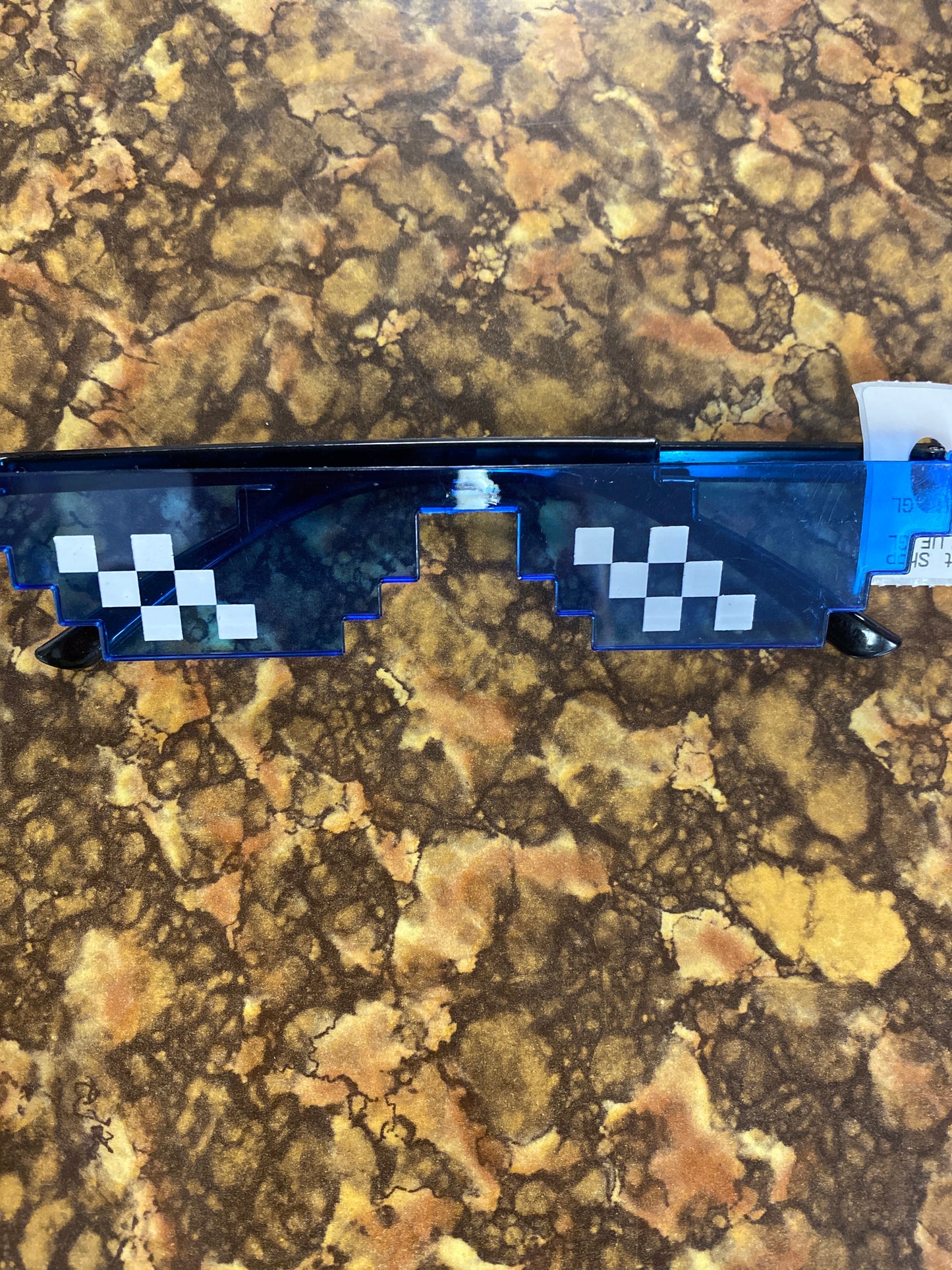 NOVELTY COOL PIXEL BLUE GLASSES