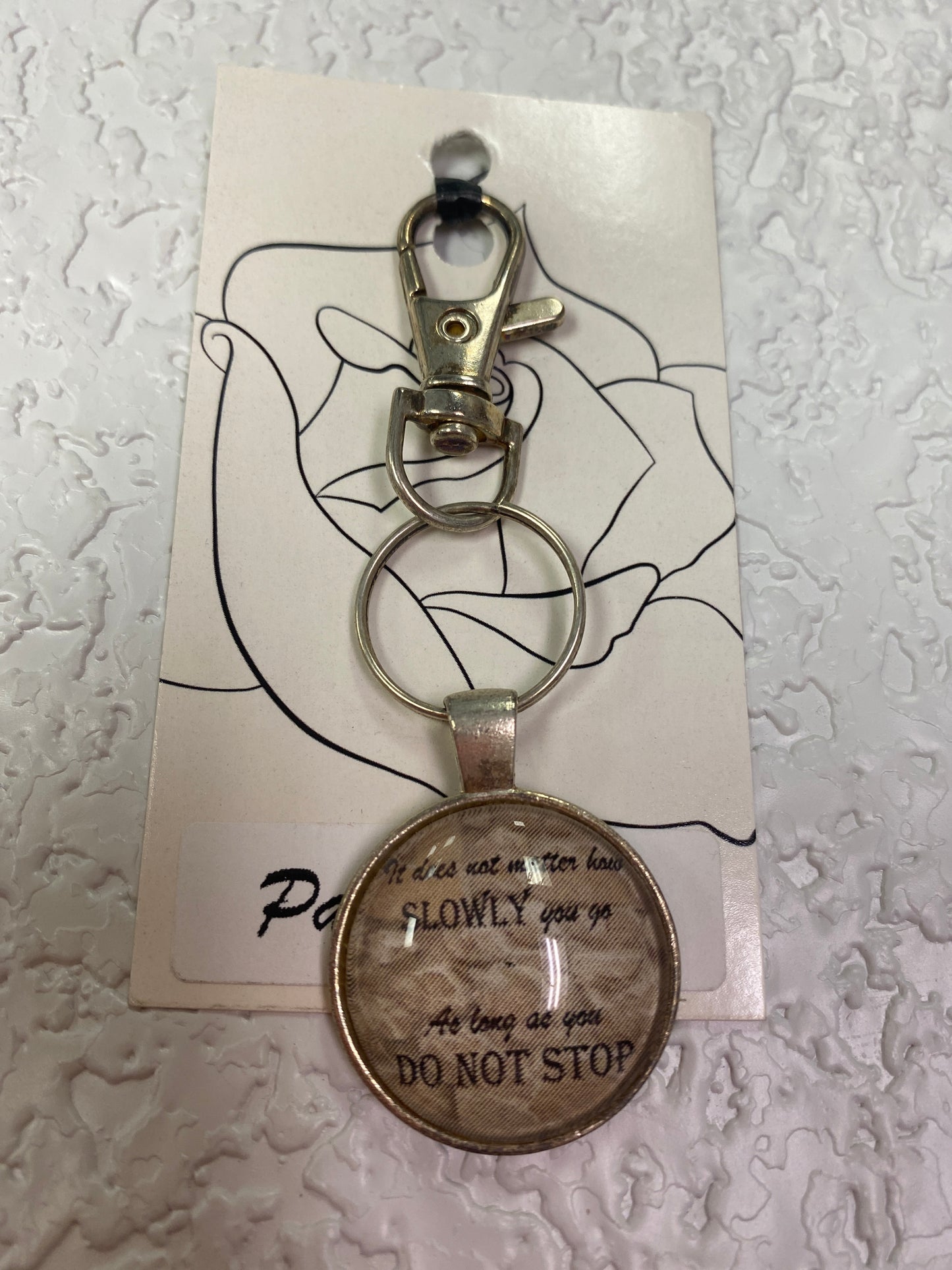 IT DOES SILVER KEYCHAIN