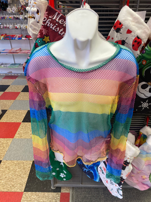 RAINBOW FISHNET LONG SLEEVES MEDIUM