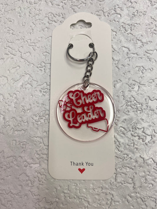 KEYCHAIN CHEER LEADER RED