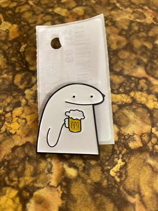PERSON WITH BEER PIN