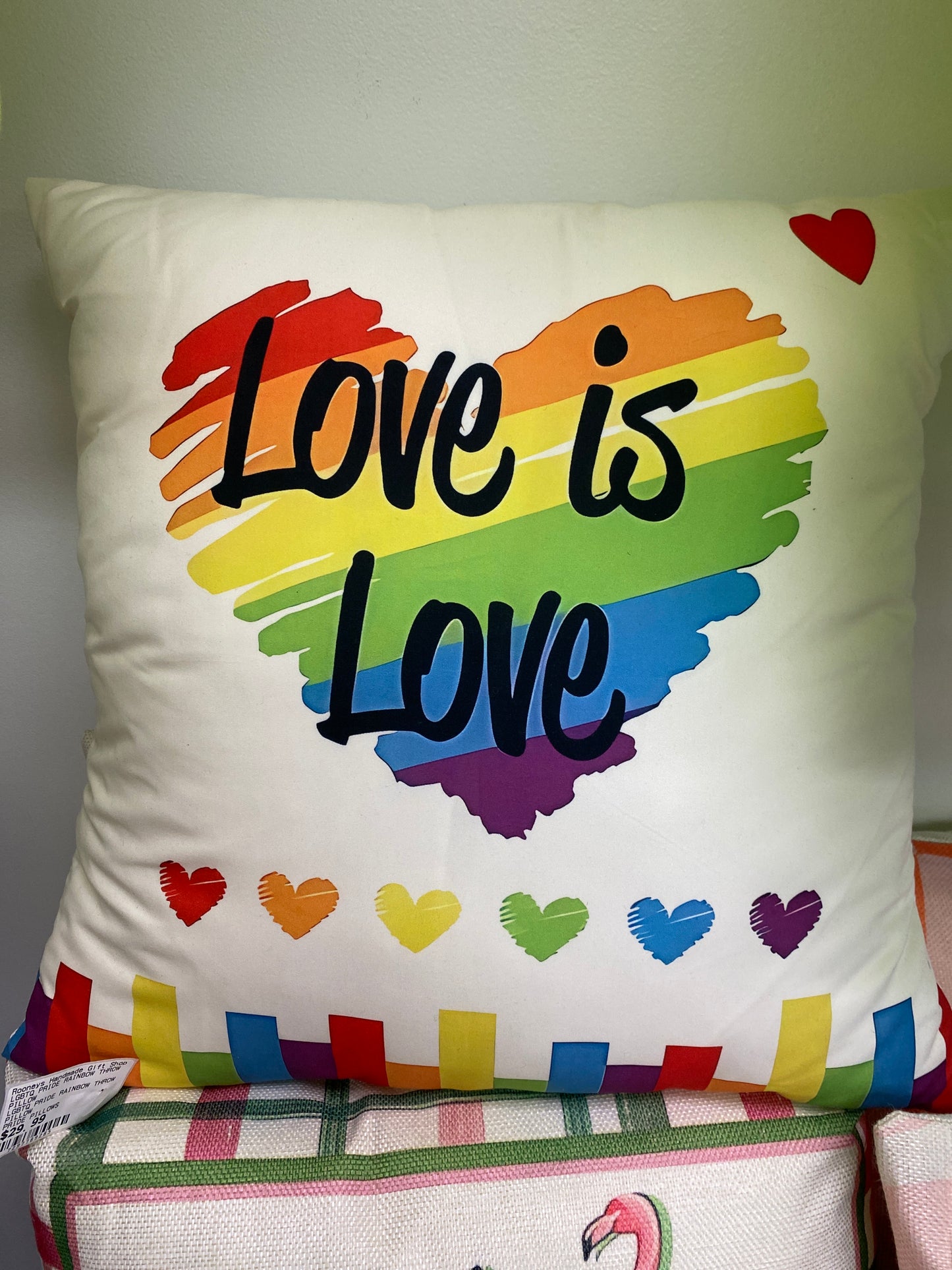 18X18 INCHES RAINBOW THROW PILLOW