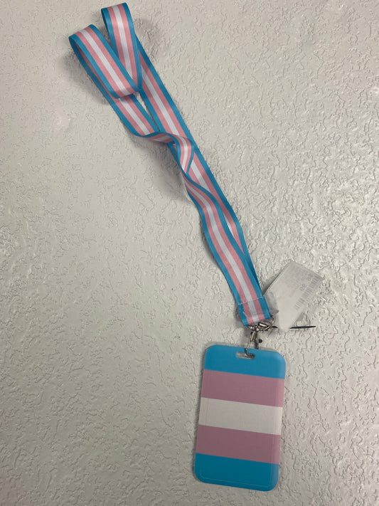 TRANS PRIDE LANYARD WITH CARD HOLDER