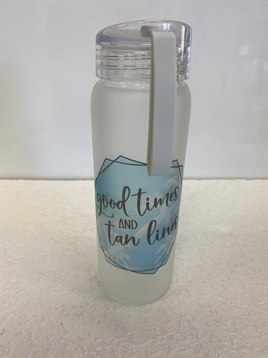 GLASS BOTTLE GOOD TIMES AND TAN LINES