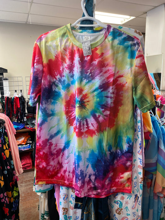 CASUAL TIE DYE CREW NECK T SHIRT XXL