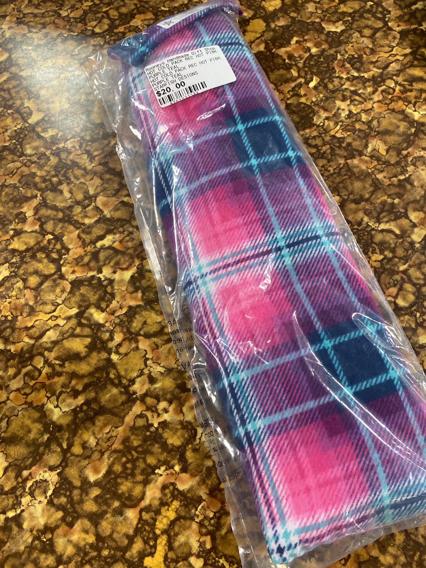 Hot cold pack rectangular hot pink purple teal