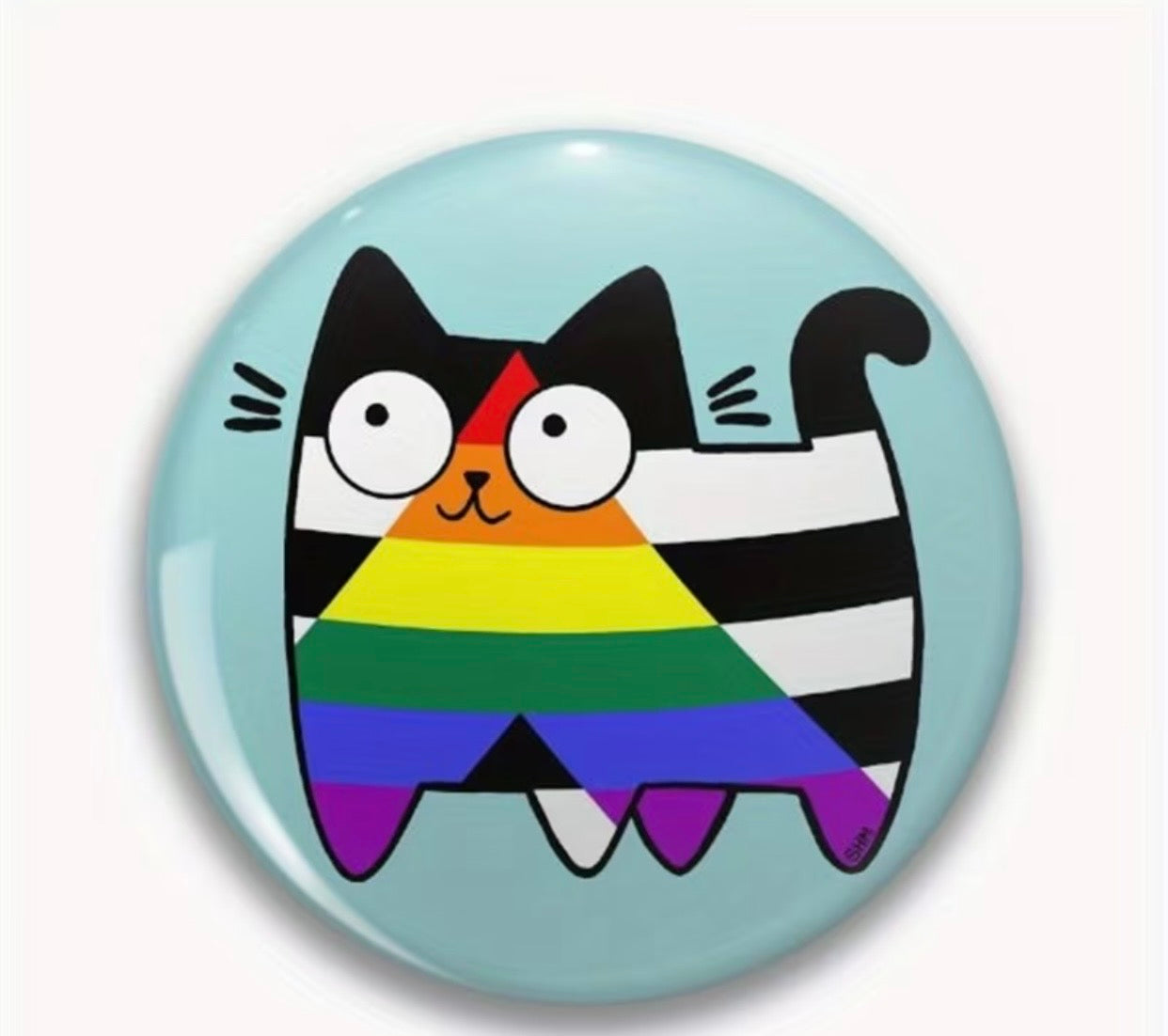 STRAIGHT ALLEY PRIDE CAT BUTTON