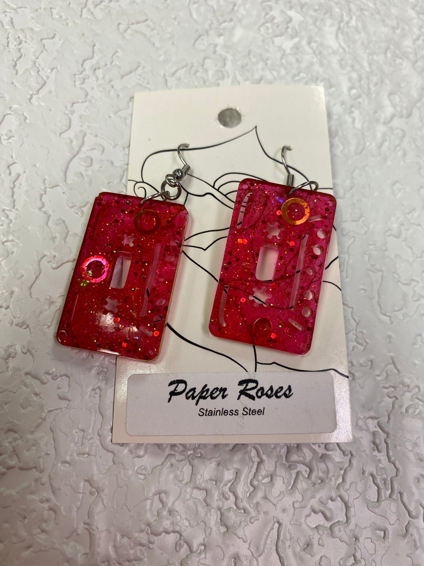 PINK RETRO EARRINGS