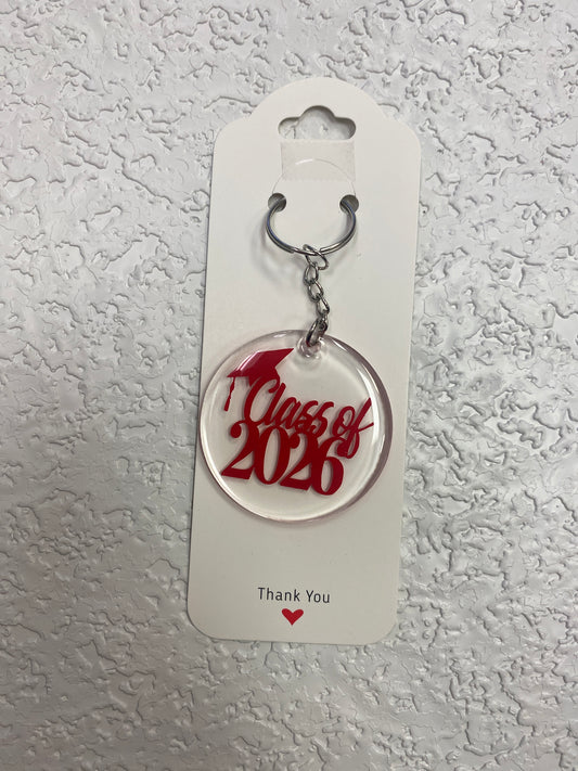 KEYCHAIN CLASS OF 2026 RED