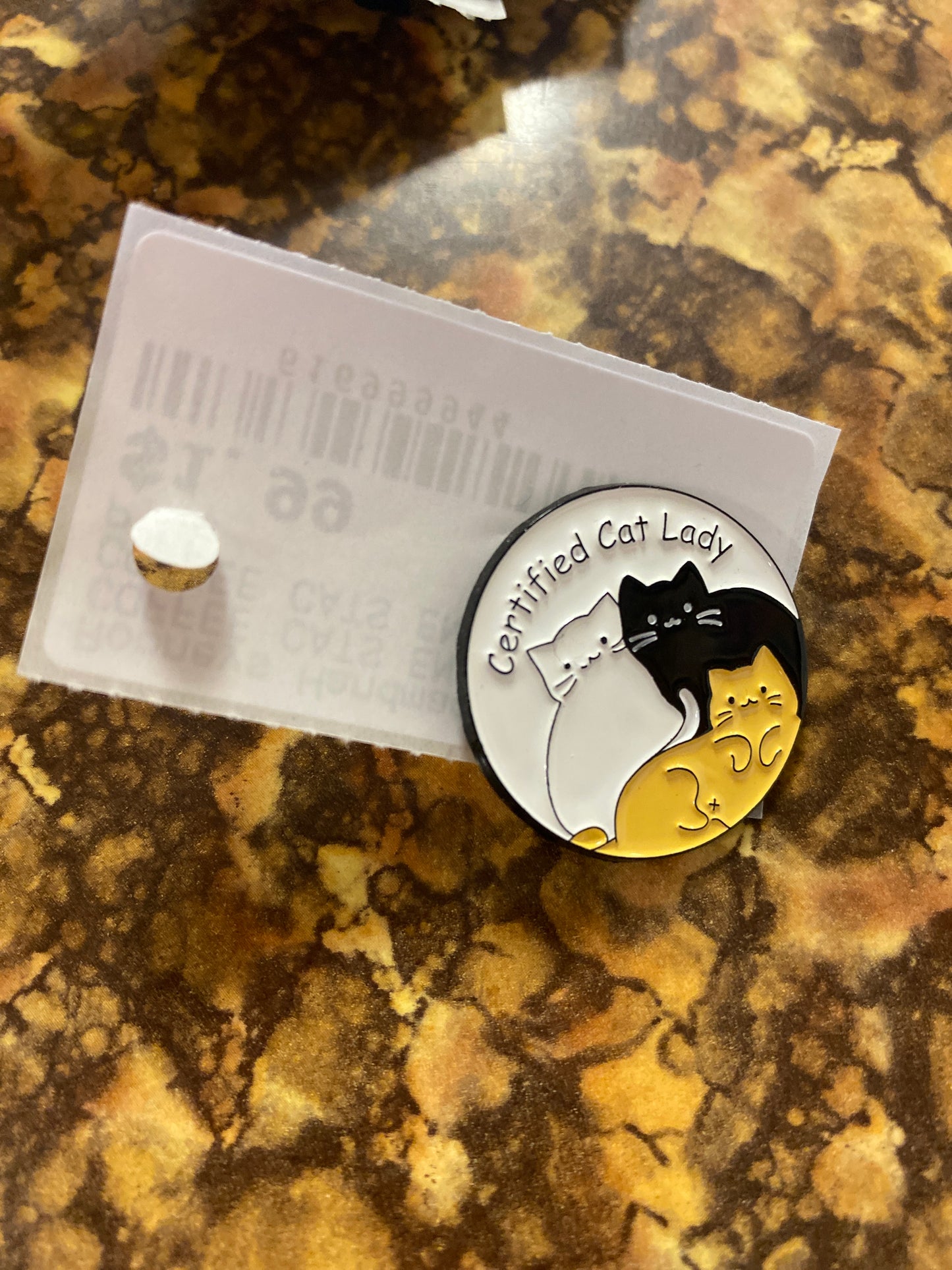 CERTIFIED CAT LADY PIN
