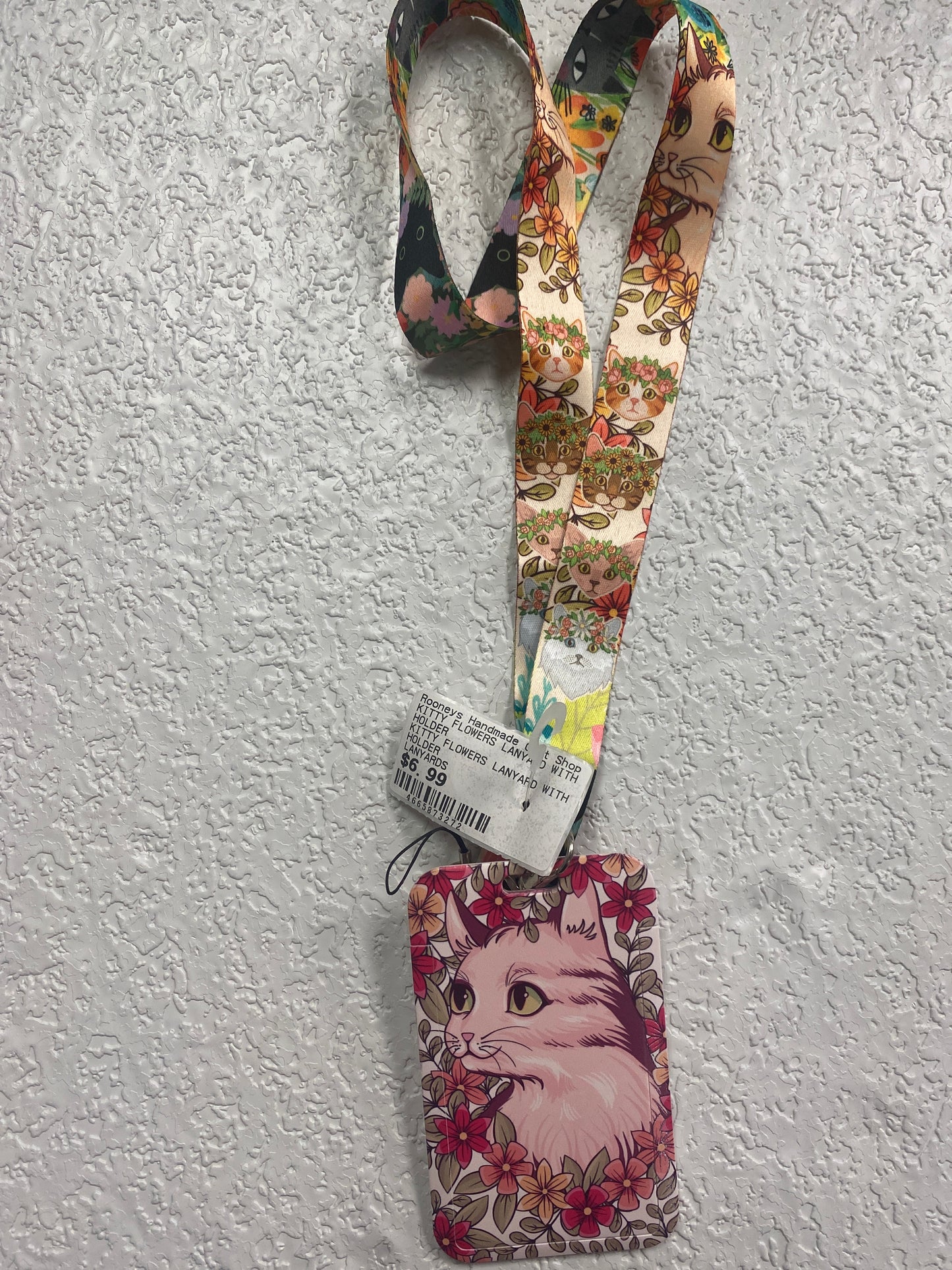 KITTY FLOWERS LANYARD WITH HOLDER