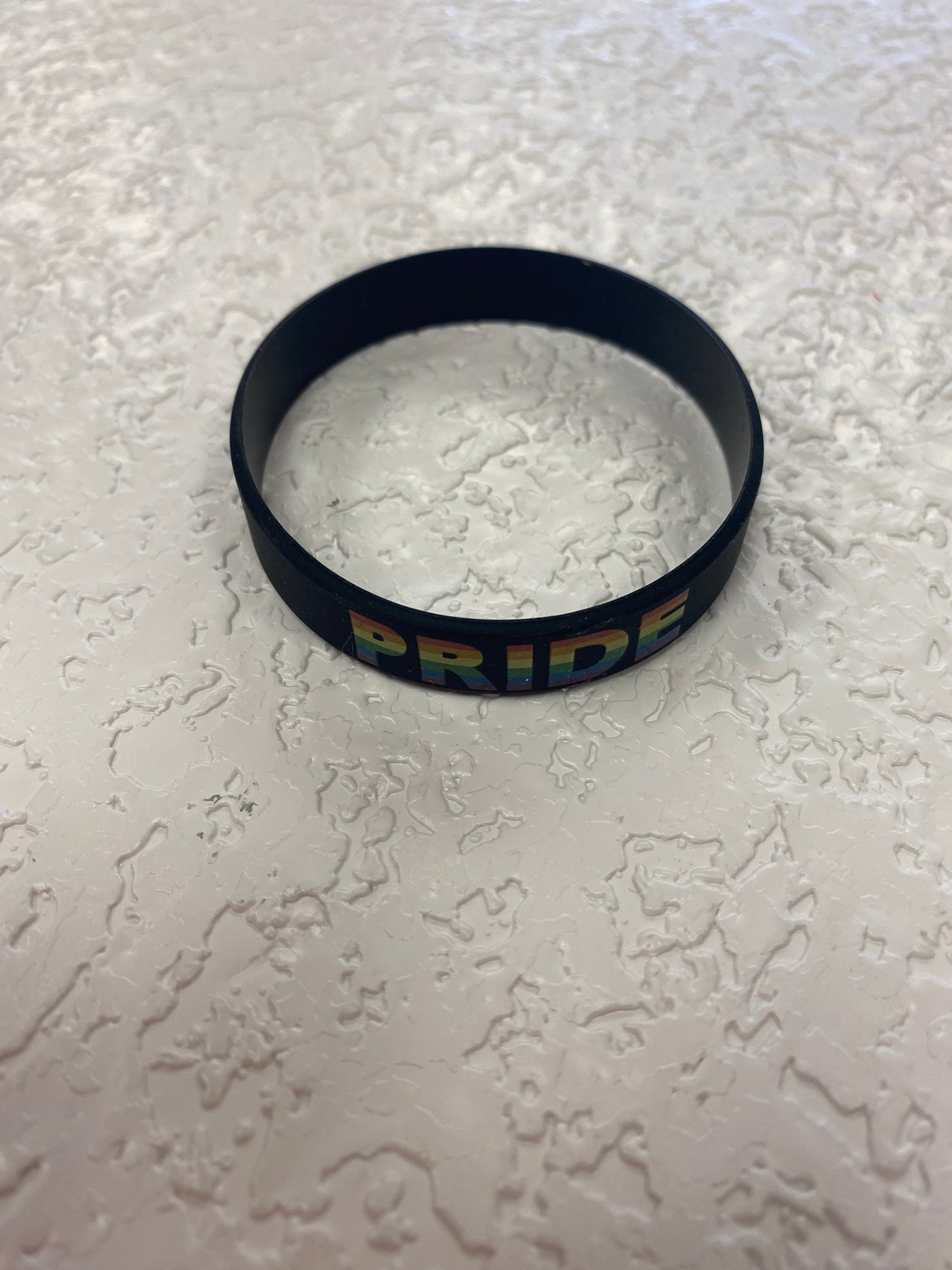 BLACK SILICONE PRIDE BRACLET