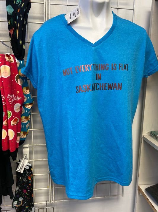 BLUE NOT EVERYTHING FLAT SASK LADIES SIZE XL