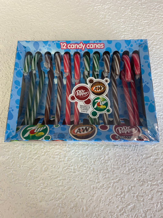7UP A&W DR PEPPER CANDY CANES