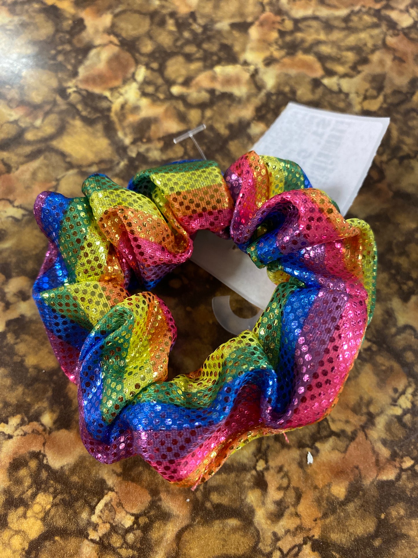 SPARKLE RAINBOW SCRUNCHIE