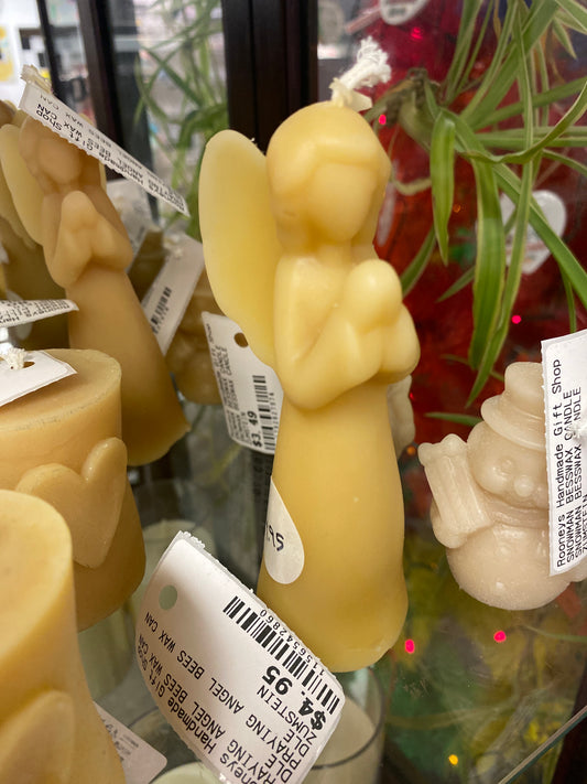 PRAYING ANGEL BEES WAX CANDLE
