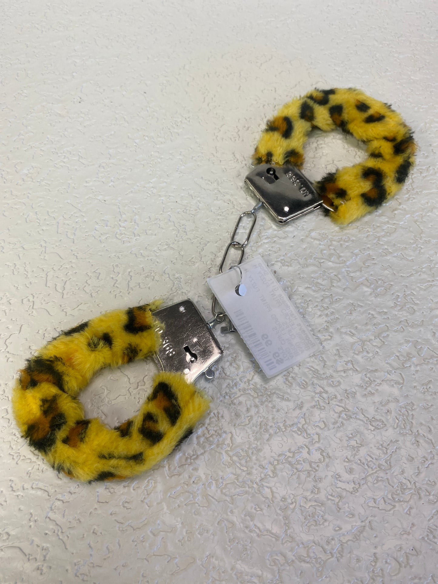 BROWN LEPORD PRINT FUZZY HAND CUFFS