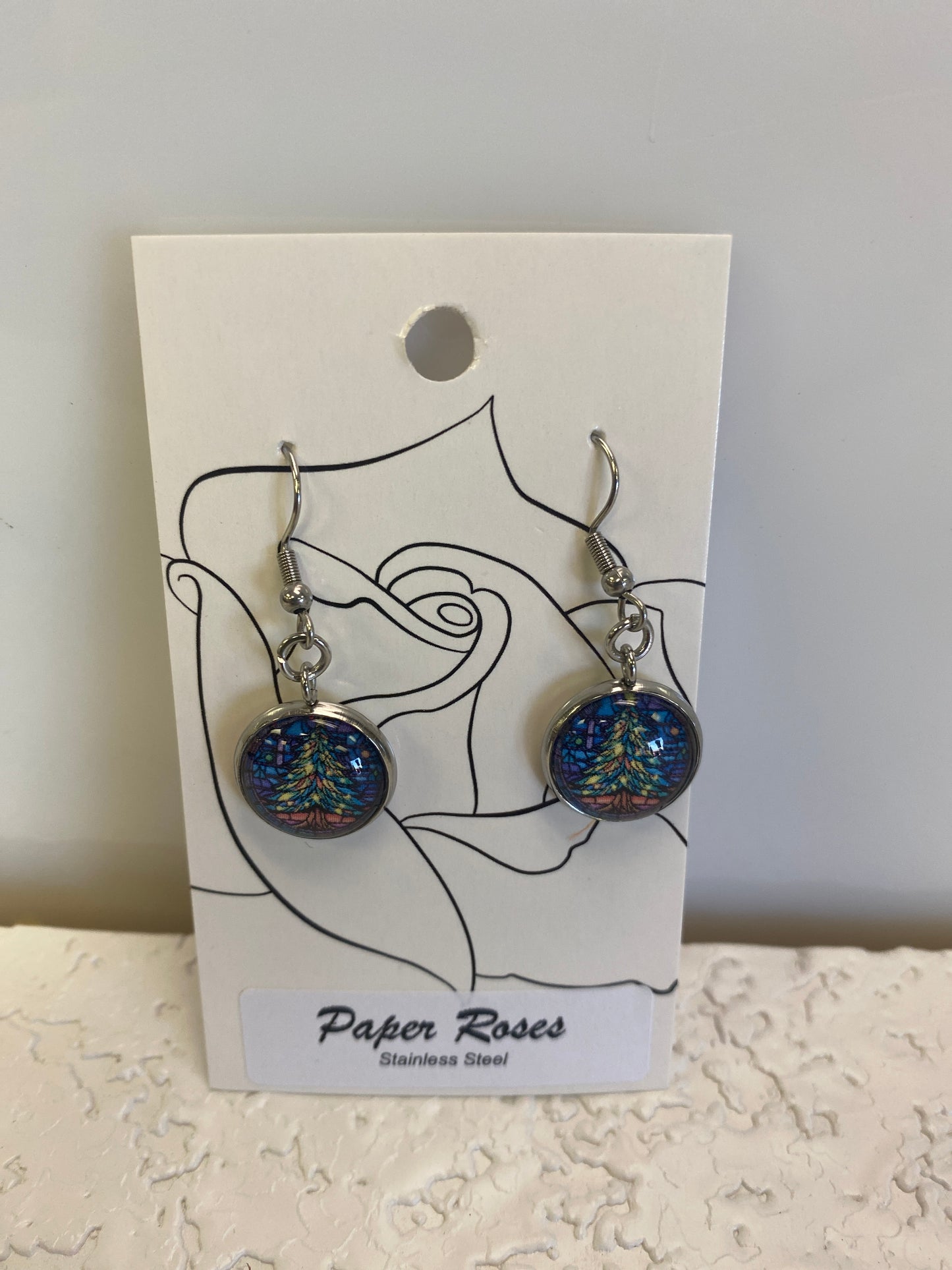 TREE SILVER EARRINGS