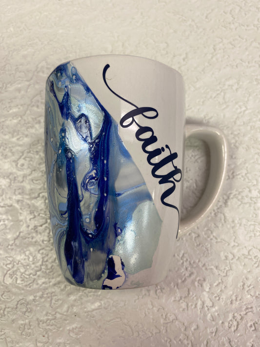 FAITH BLUE COFFEE CUP
