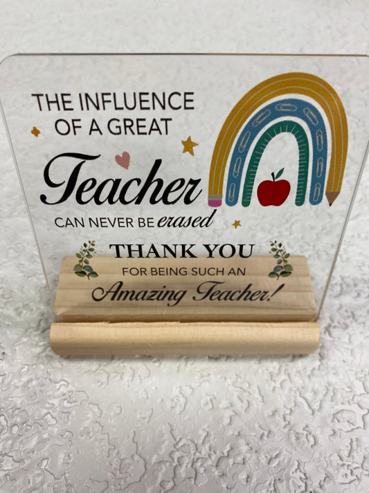 TEACHER GRATITUDE ACRYLIC DECOR