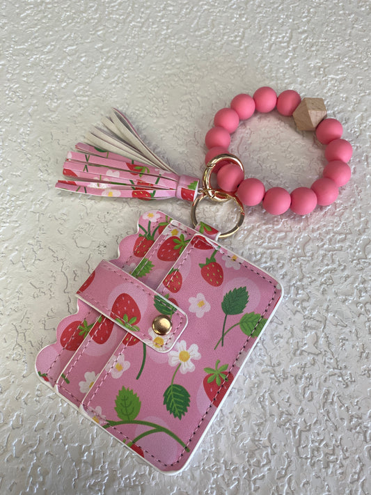 CUTE SILICONE WRISTLET STRAWBERRY PRINT