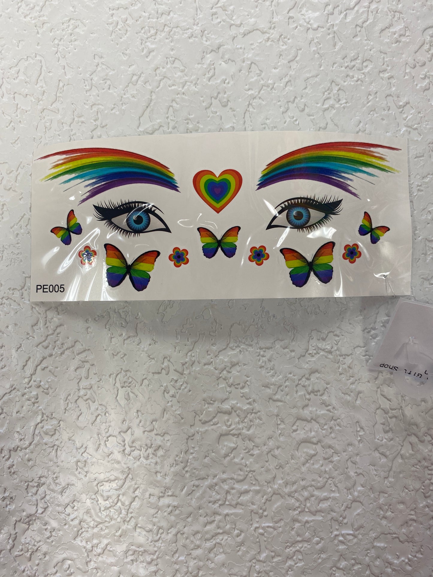 PRIDE FACE TATTOO BUTTERFLY FLOWERS