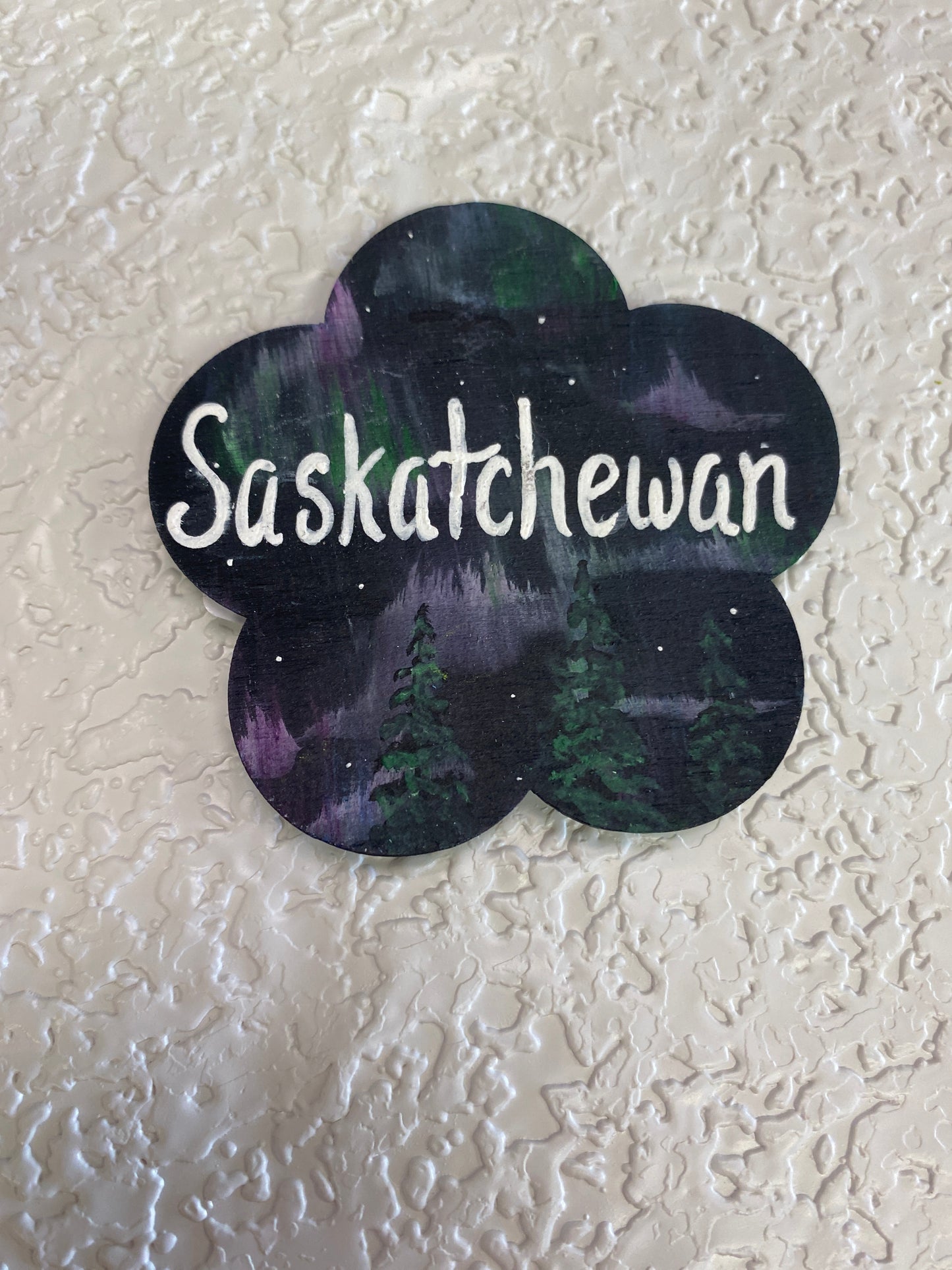 MAGNET NORTHEN LIGHTS SASK FLOWER