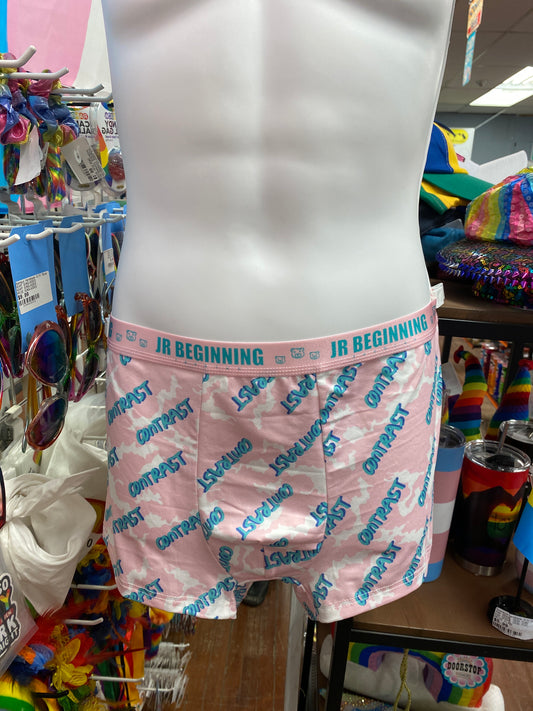 MENS CONTRAST PINK BLUE BOXER BRIEF