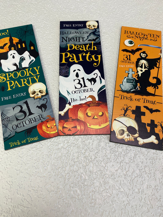 HALLOWEEN WOODEN SIGN RECT