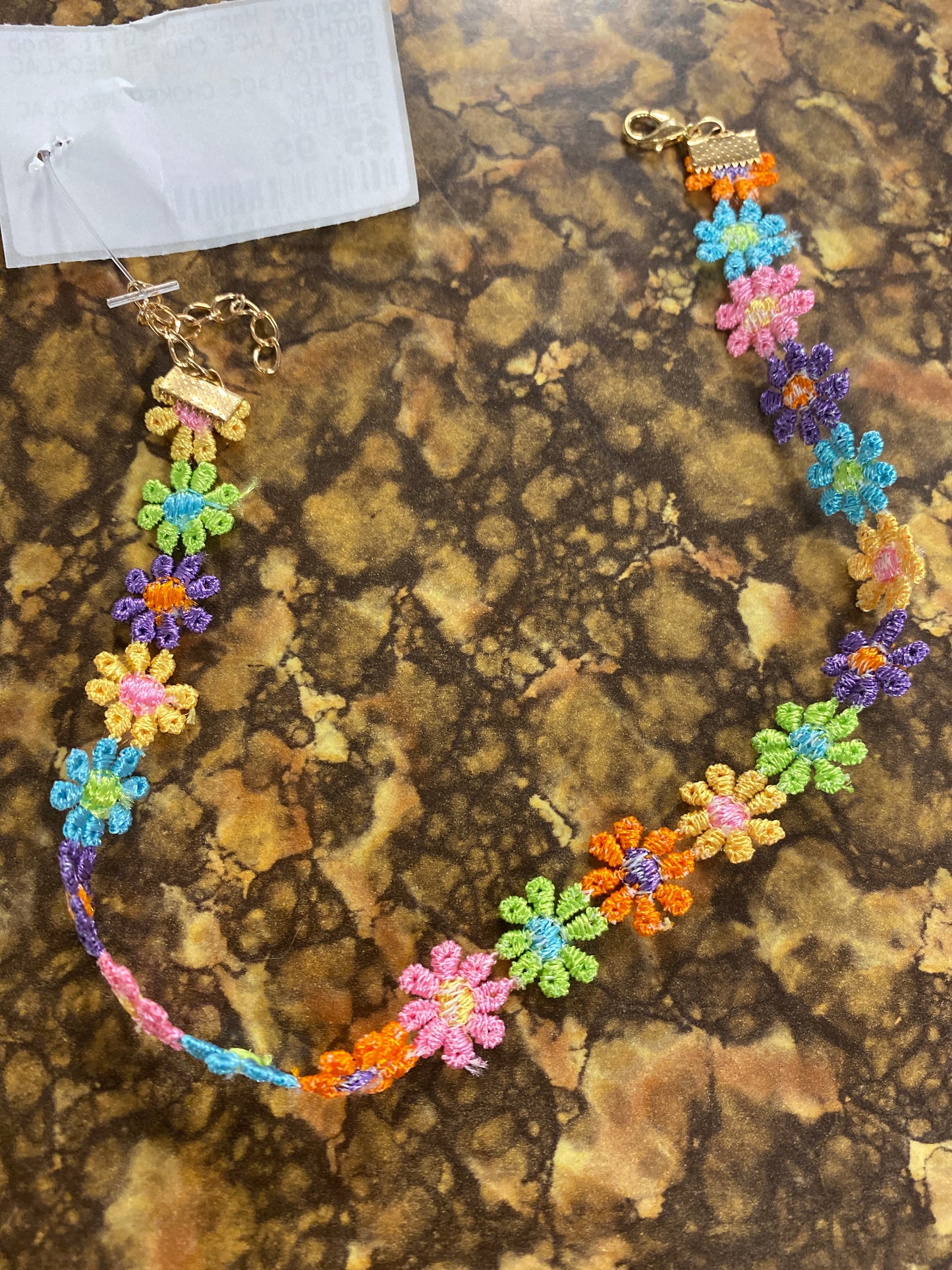 RAINBOW FLOWER CHOKER