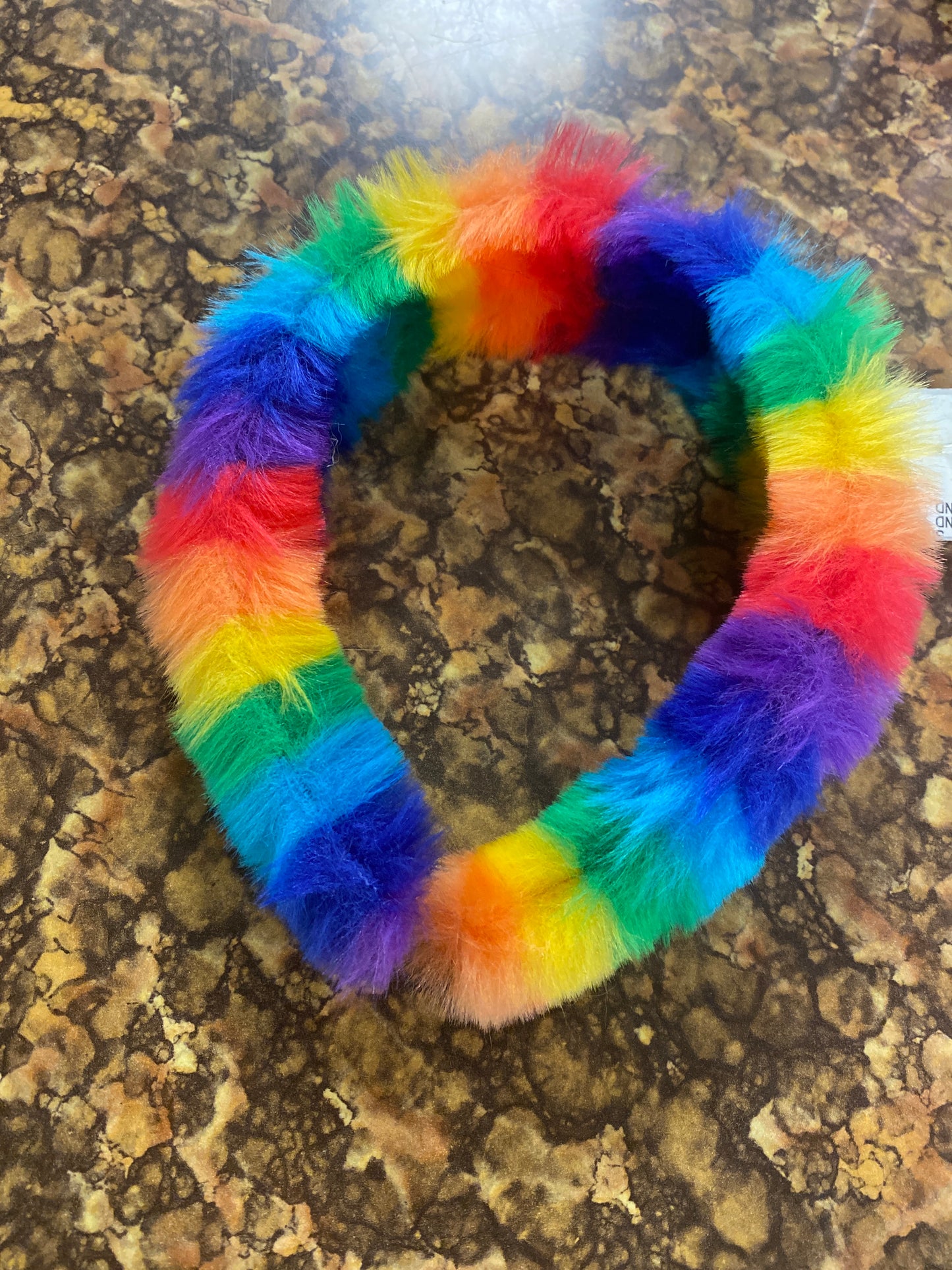 RAINBOW PLUSH HEAD BAND