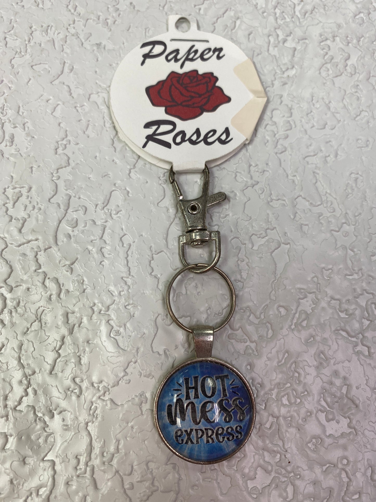 HOT MESS EXPRESS SILVER KEYCHAIN