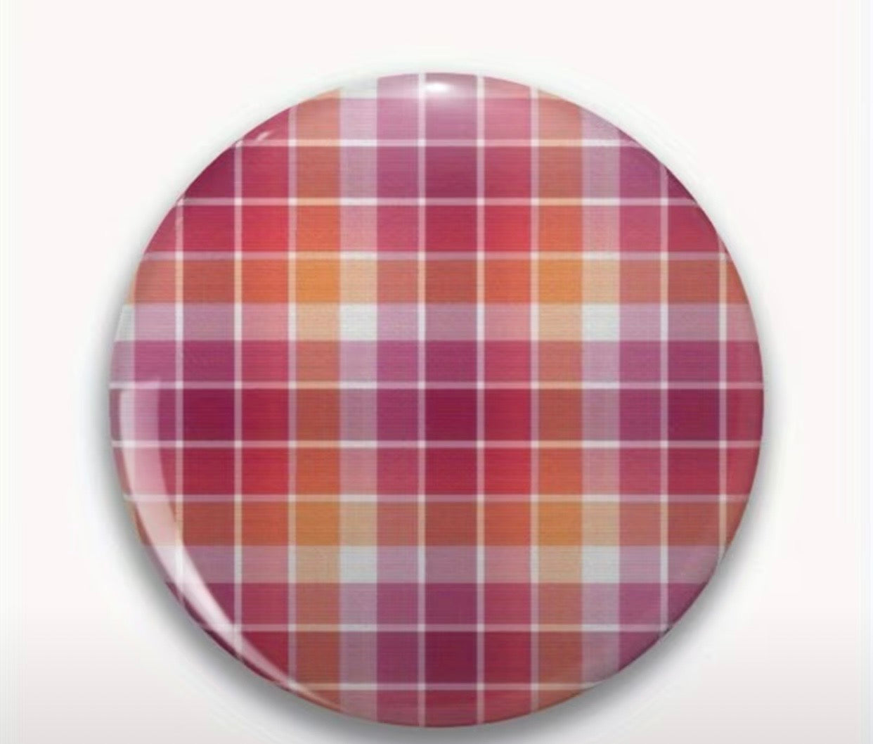 LESBIAN PRIDE PLAID BUTTON