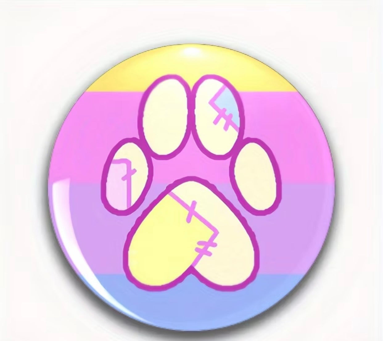 PRIDE PATCH PAW BUTTON