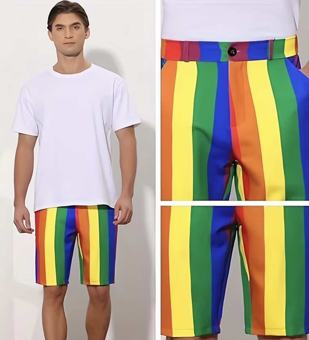 RAINBOW PRIDE CASUAL ATHLETIC SHORTS