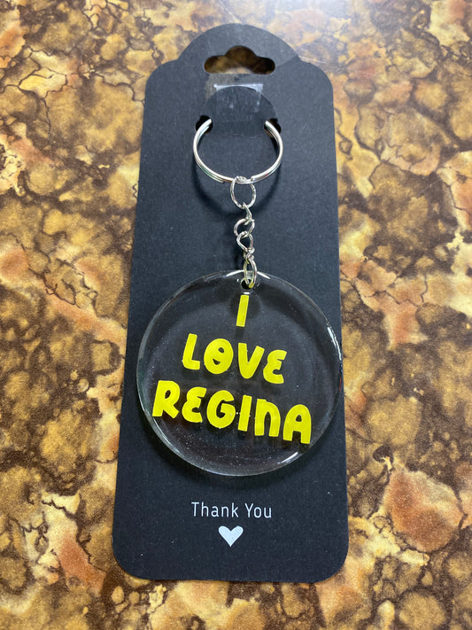 KEYCHAIN I LOVE REGINA YELLOW