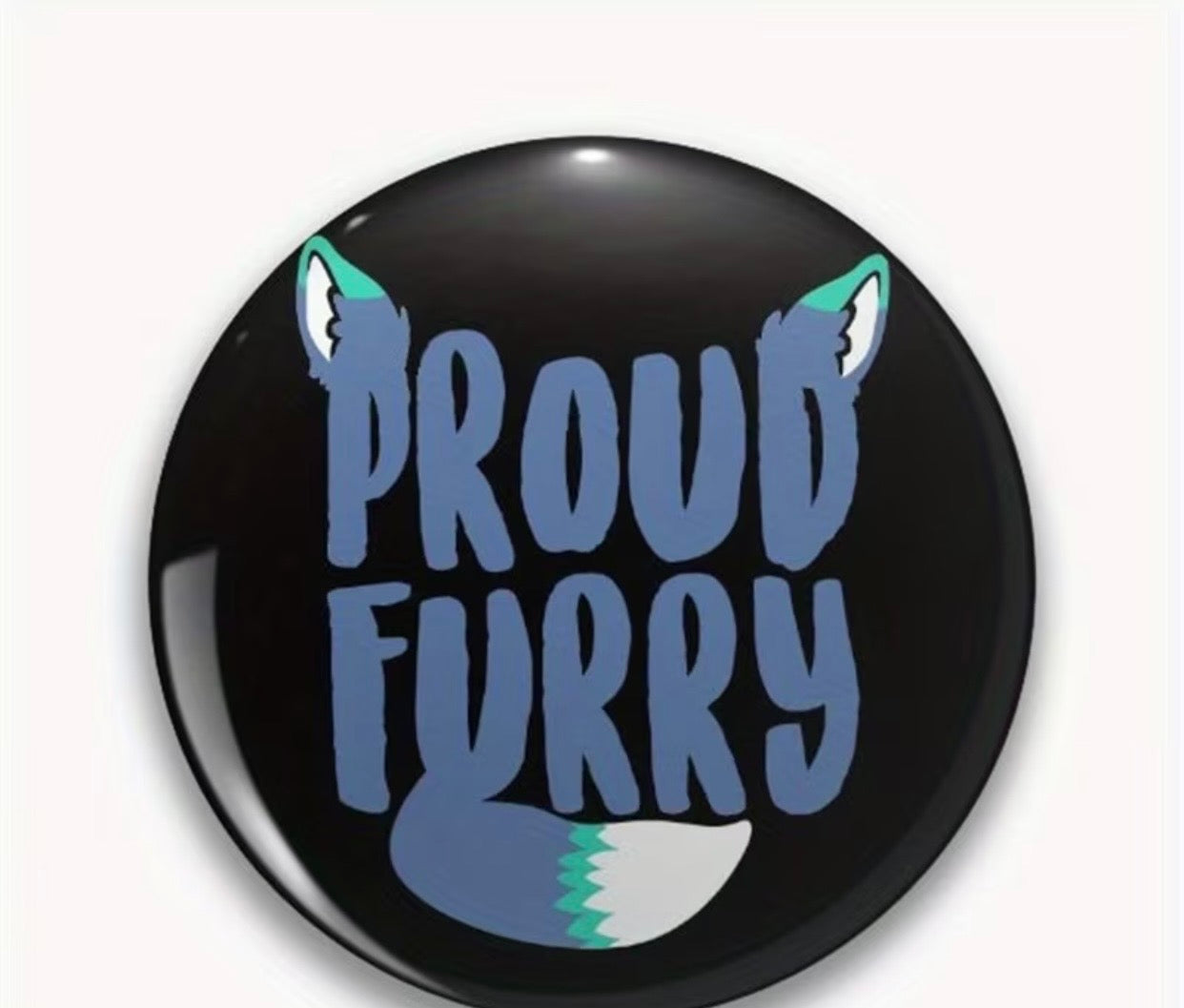 PROUD FURRY GAY MAN BUTTON