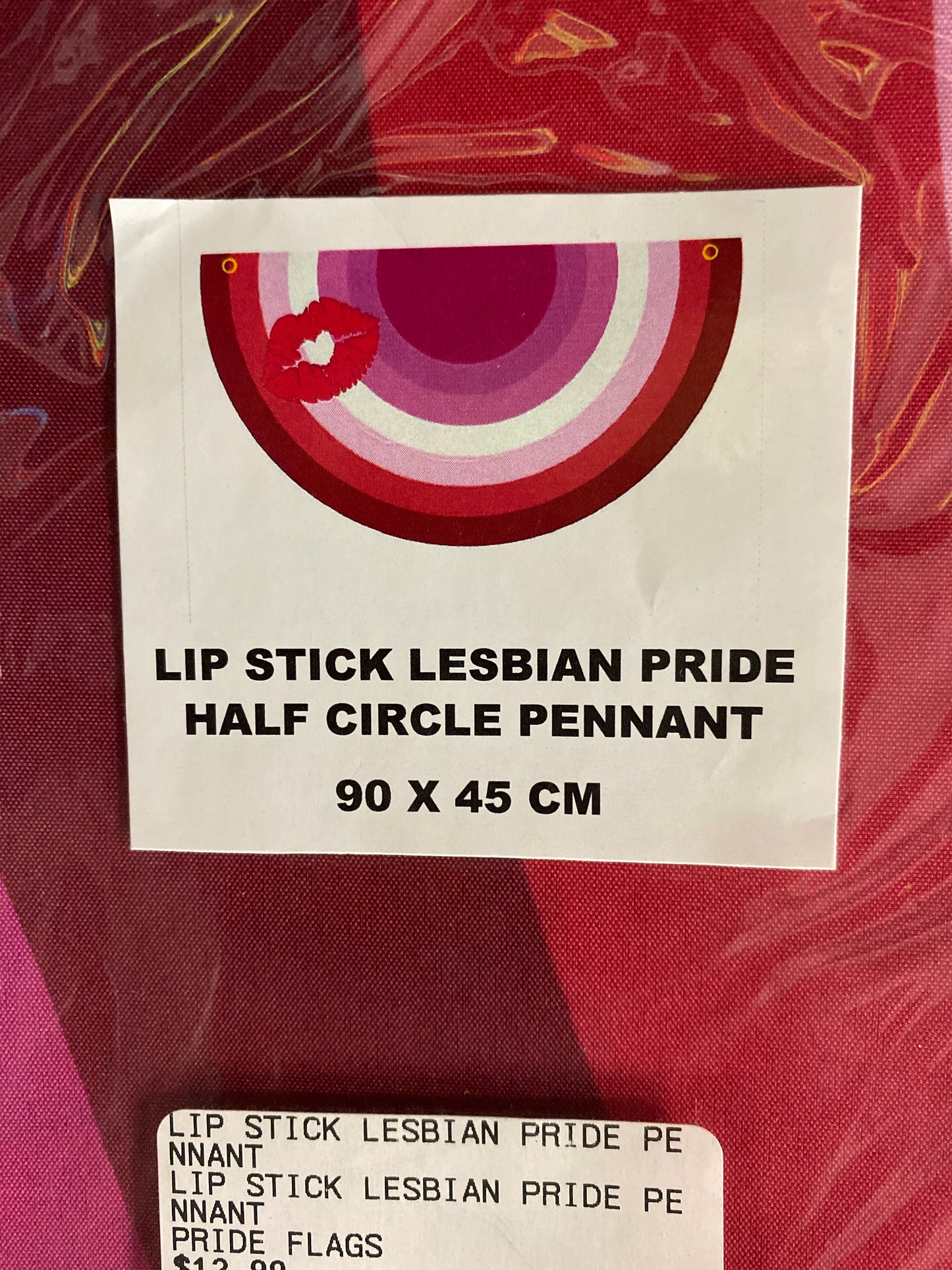 LIP STICK LESBIAN PRIDE PENNANT